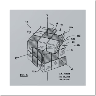 Rubiks Problem Solving Cube Patent Print Posters and Art